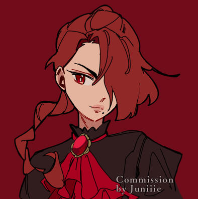 Flat color portrait. OC belongs to Misical