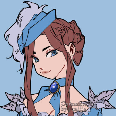 Flat color portrait. OC belongs to Misical